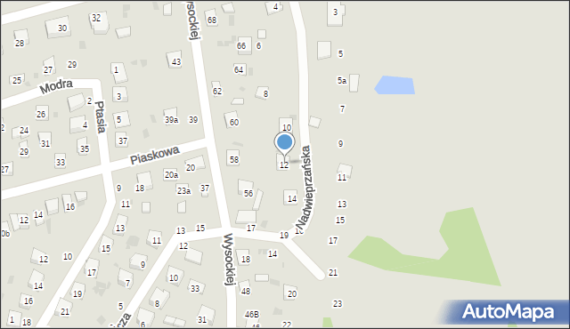 Krasnystaw, Nadwieprzańska, 12, mapa Krasnystaw