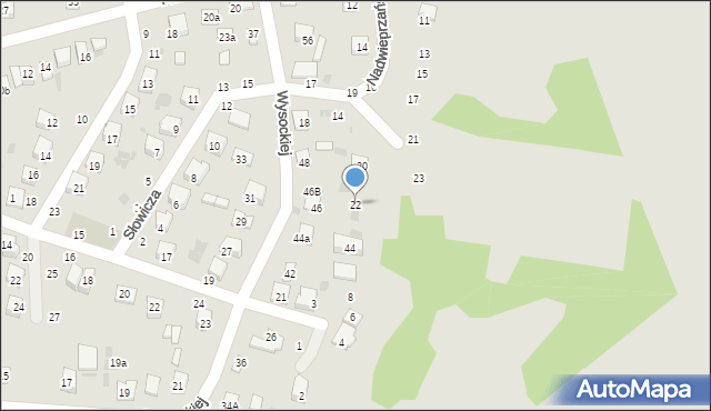 Krasnystaw, Nadwieprzańska, 22, mapa Krasnystaw