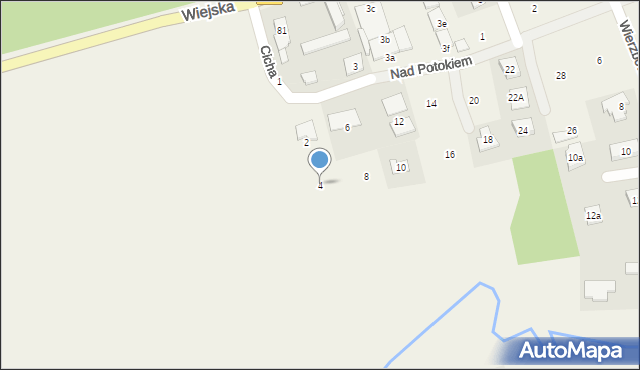 Krosinko, Nad Potokiem, 4, mapa Krosinko