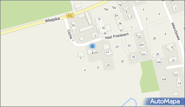 Krosinko, Nad Potokiem, 6, mapa Krosinko