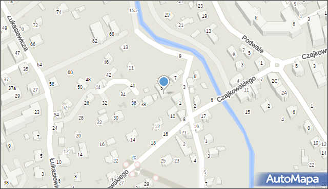 Krosno, Nad Lubatówką, 5A, mapa Krosna