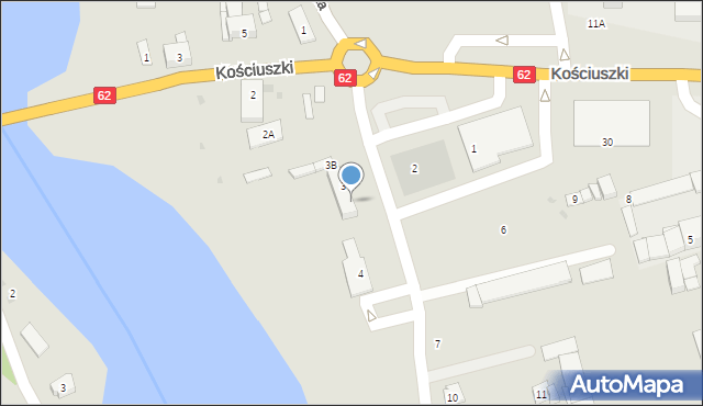 Kruszwica, Nadgoplańska, 3A, mapa Kruszwica