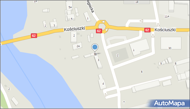 Kruszwica, Nadgoplańska, 3B, mapa Kruszwica