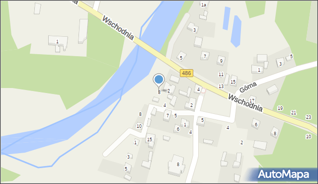 Krzeczów, Nadrzeczna, 8, mapa Krzeczów