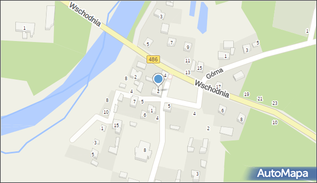 Krzeczów, Nadwarciańska, 2, mapa Krzeczów