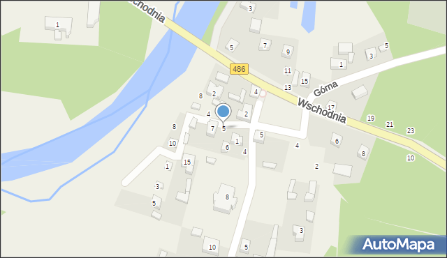 Krzeczów, Nadwarciańska, 5, mapa Krzeczów