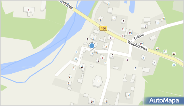 Krzeczów, Nadwarciańska, 7, mapa Krzeczów