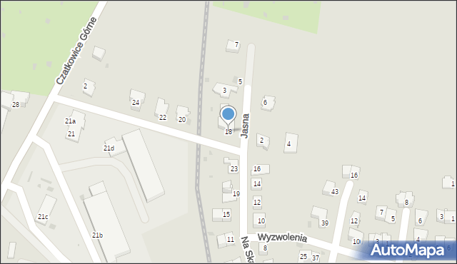 Krzeszowice, Na Skarpie, 18, mapa Krzeszowice