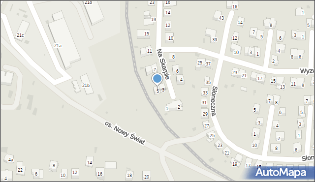 Krzeszowice, Na Skarpie, 5, mapa Krzeszowice