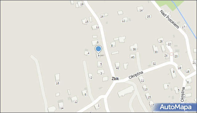 Krzeszowice, Na Wzgórze, 7, mapa Krzeszowice