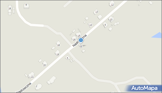 Krzyż Wielkopolski, Nadrzeczna, 6, mapa Krzyż Wielkopolski