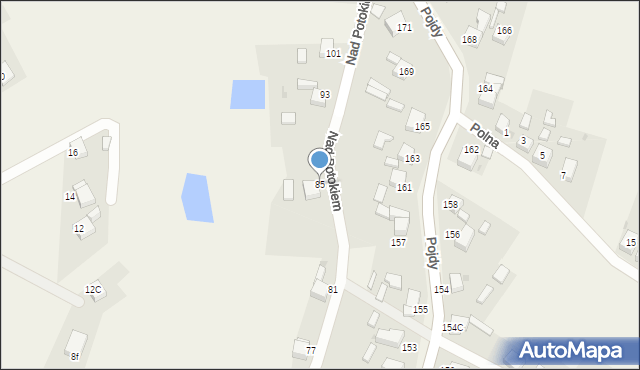 Książenice, Nad Potokiem, 85, mapa Książenice
