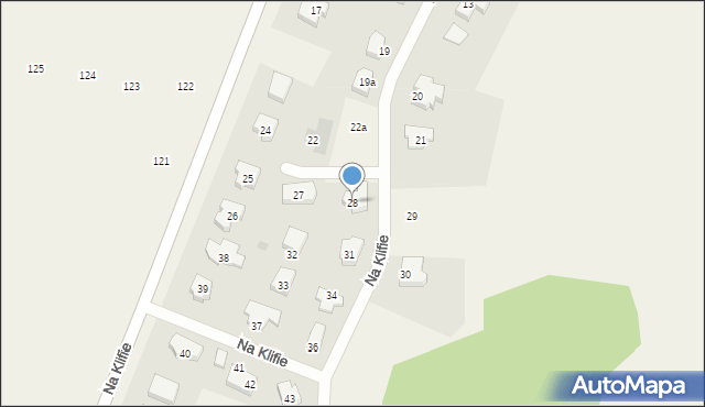 Kurów, Na Klifie, 28, mapa Kurów