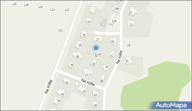 Kurów, Na Klifie, 32, mapa Kurów