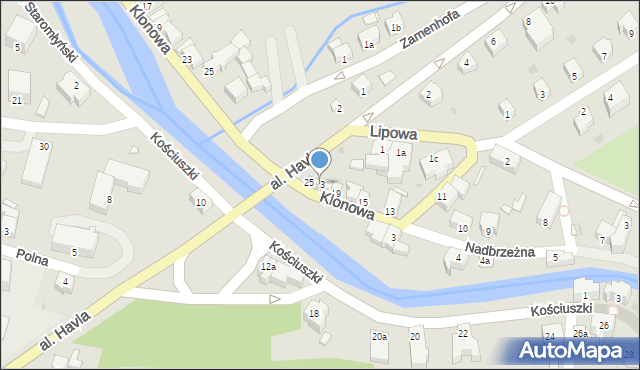 Lądek-Zdrój, Nadbrzeżna, 23, mapa Lądek-Zdrój