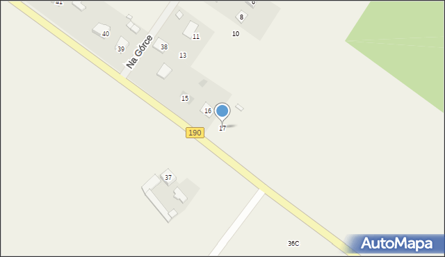 Łaziska, Na Górce, 17, mapa Łaziska