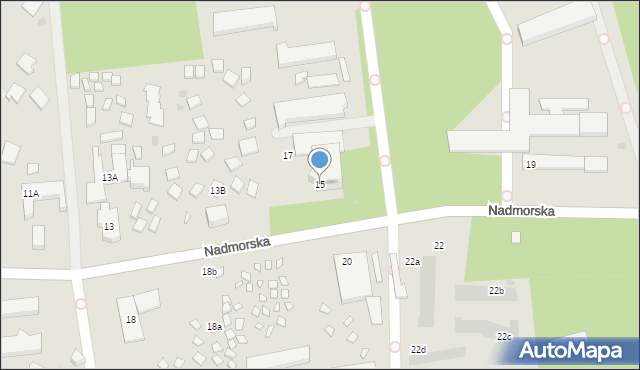 Łeba, Nadmorska, 15, mapa Łeba