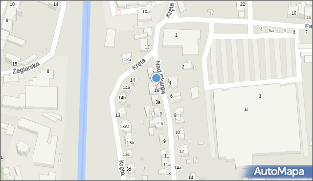 Legnica, Nad Skarpą, 1a, mapa Legnicy