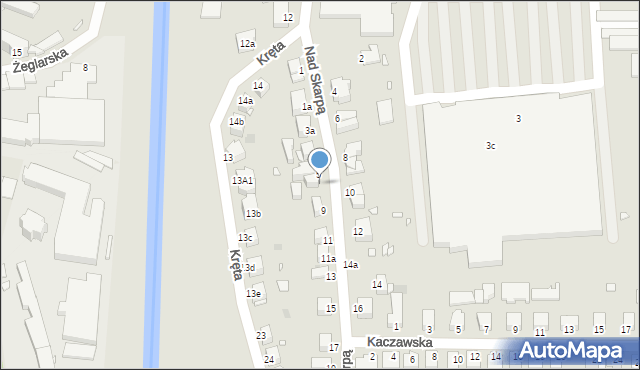 Legnica, Nad Skarpą, 7, mapa Legnicy