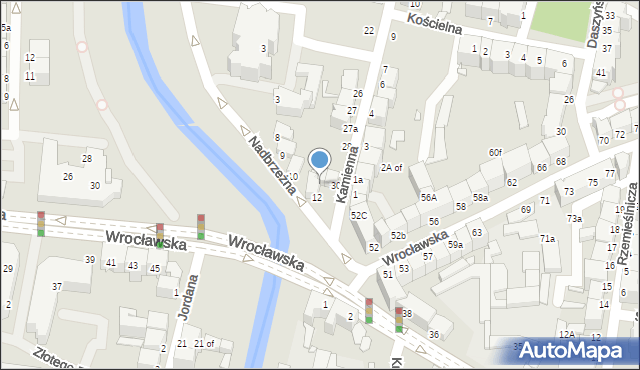 Legnica, Nadbrzeżna, 13, mapa Legnicy