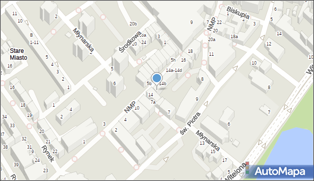 Legnica, Najświętszej Marii Panny, 14a, mapa Legnicy