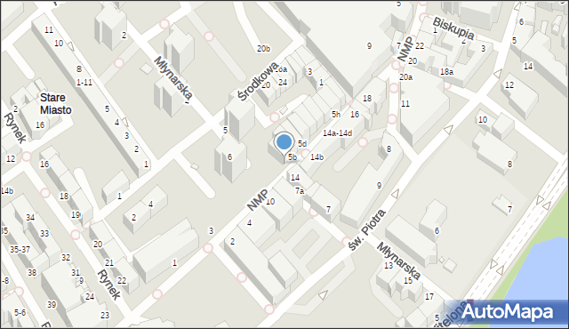 Legnica, Najświętszej Marii Panny, 5a, mapa Legnicy