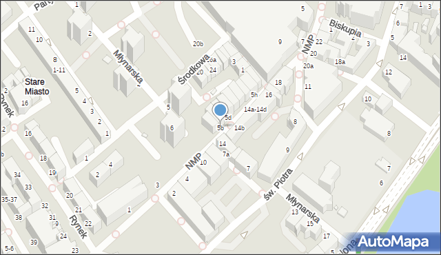 Legnica, Najświętszej Marii Panny, 5b, mapa Legnicy