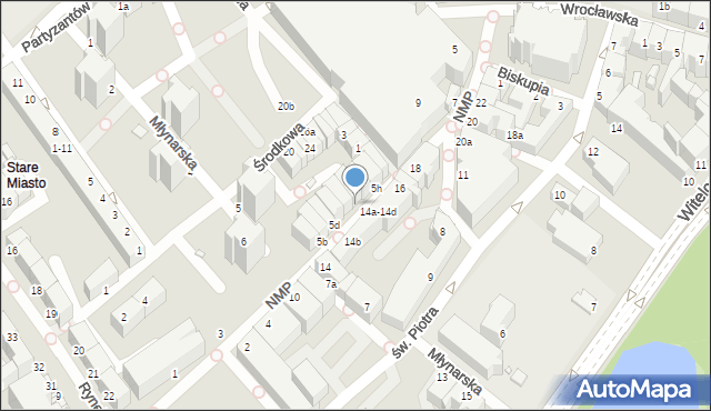 Legnica, Najświętszej Marii Panny, 5f, mapa Legnicy