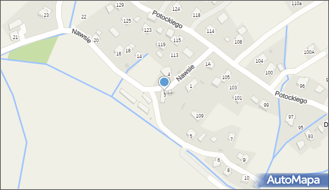 Łężany, Nawsie, 3, mapa Łężany