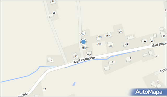 Ligota, Nad Potokiem, 28h, mapa Ligota