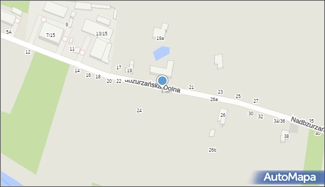 Łowicz, Nadbzurzańska Dolna, 24, mapa Łowicza