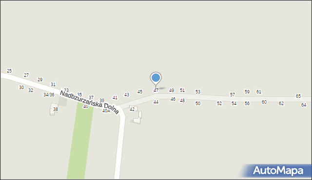 Łowicz, Nadbzurzańska Dolna, 47, mapa Łowicza