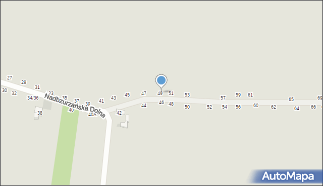 Łowicz, Nadbzurzańska Dolna, 49, mapa Łowicza