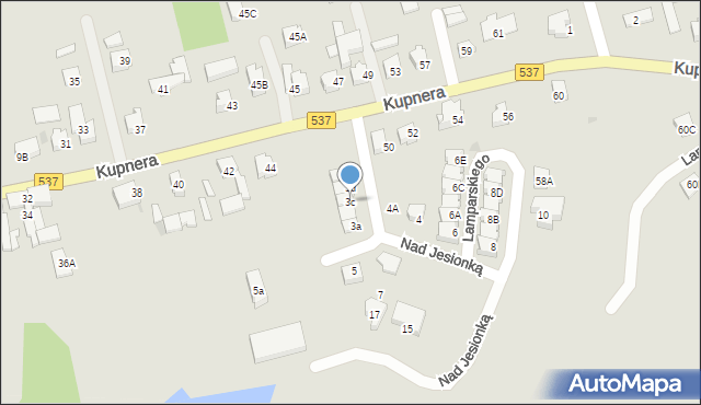 Lubawa, Nad Jesionką, 3c, mapa Lubawa