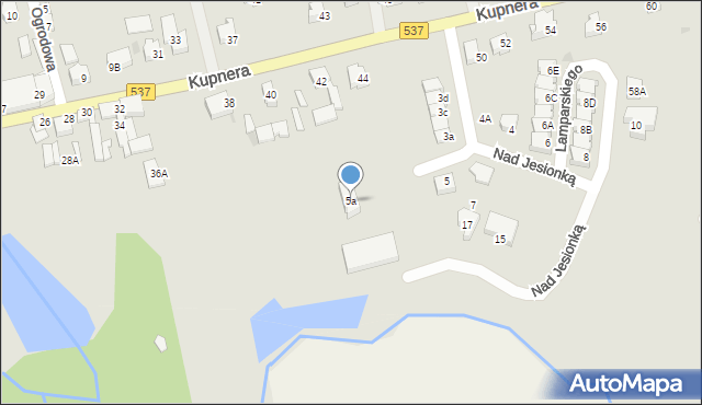 Lubawa, Nad Jesionką, 5a, mapa Lubawa