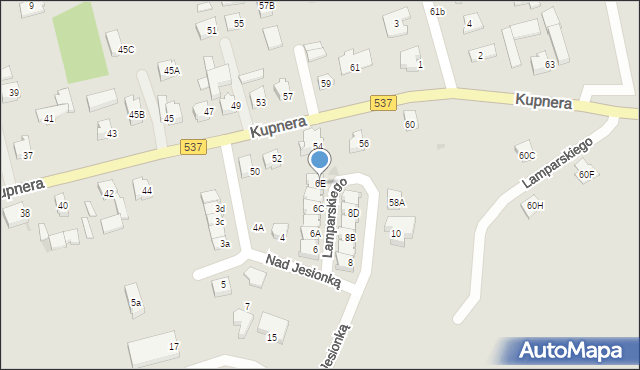 Lubawa, Nad Jesionką, 6E, mapa Lubawa