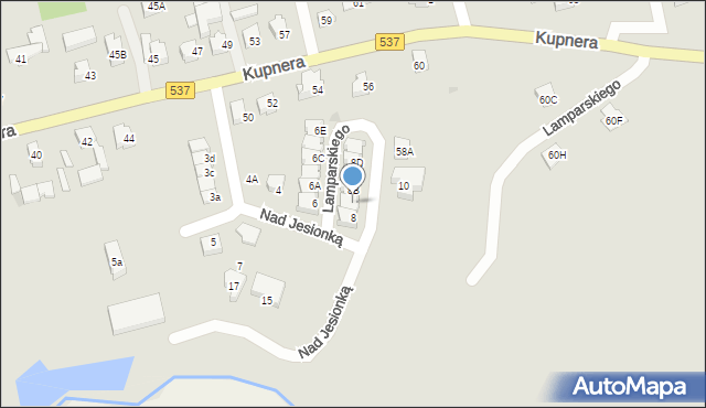 Lubawa, Nad Jesionką, 8A, mapa Lubawa