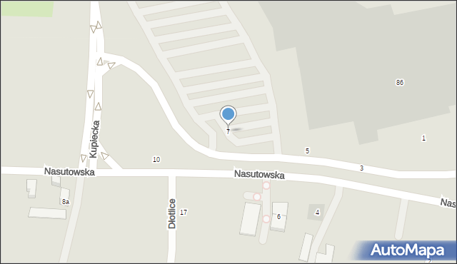 Lublin, Nasutowska, 7, mapa Lublina