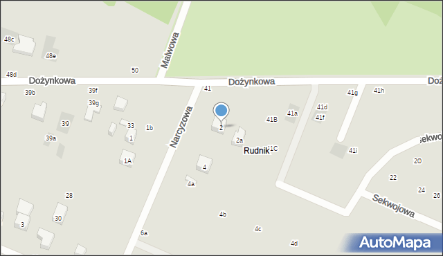 Lublin, Narcyzowa, 2, mapa Lublina