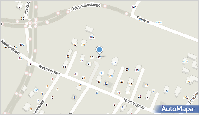 Lublin, Nasturcjowa, 37, mapa Lublina