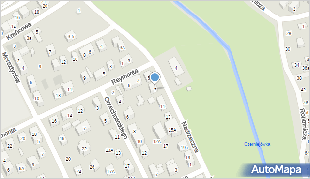 Lublin, Nadrzeczna, 7, mapa Lublina