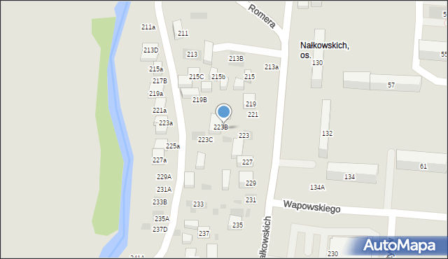 Lublin, Nałkowskich, 223d, mapa Lublina