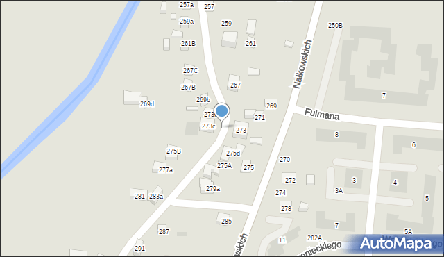 Lublin, Nałkowskich, 249a, mapa Lublina