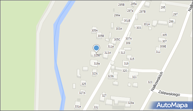 Lublin, Nałkowskich, 315b, mapa Lublina