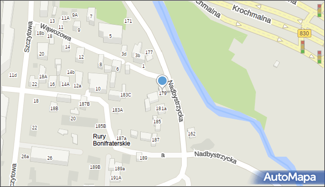 Lublin, Nadbystrzycka, 179, mapa Lublina