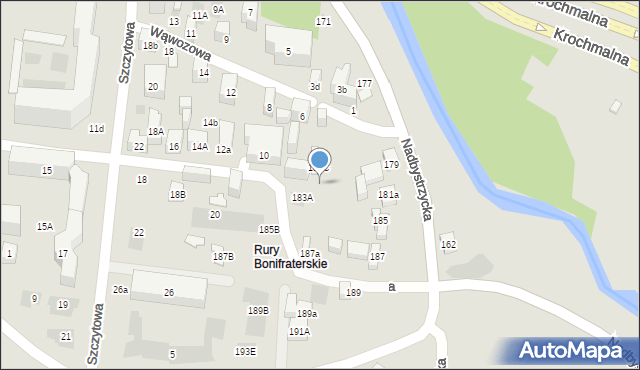 Lublin, Nadbystrzycka, 183b, mapa Lublina