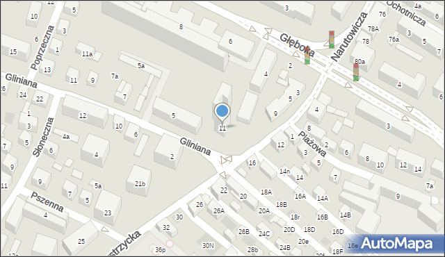 Lublin, Nadbystrzycka, 11, mapa Lublina