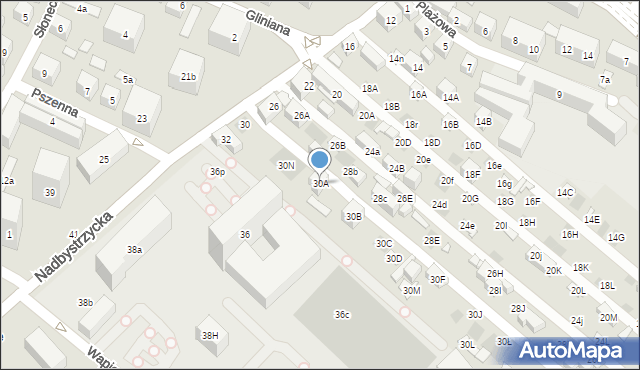 Lublin, Nadbystrzycka, 30A, mapa Lublina