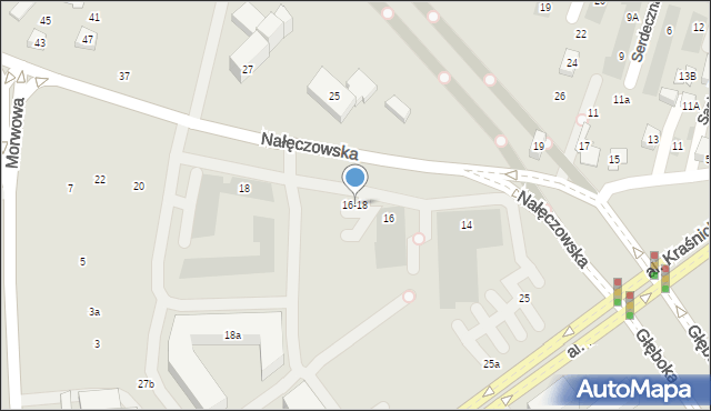 Lublin, Nałęczowska, 16-18, mapa Lublina