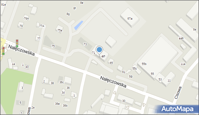 Lublin, Nałęczowska, 69, mapa Lublina